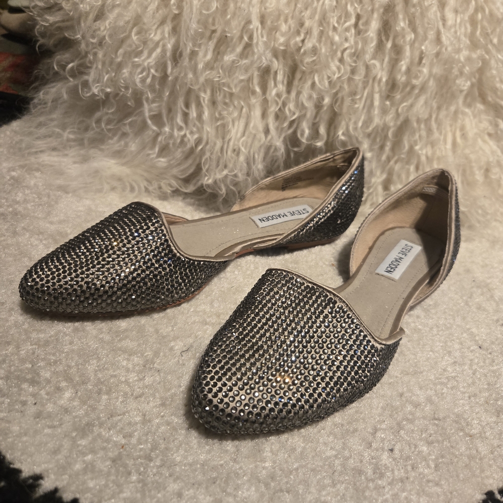 Steve Madden Rhinestone Party Flats